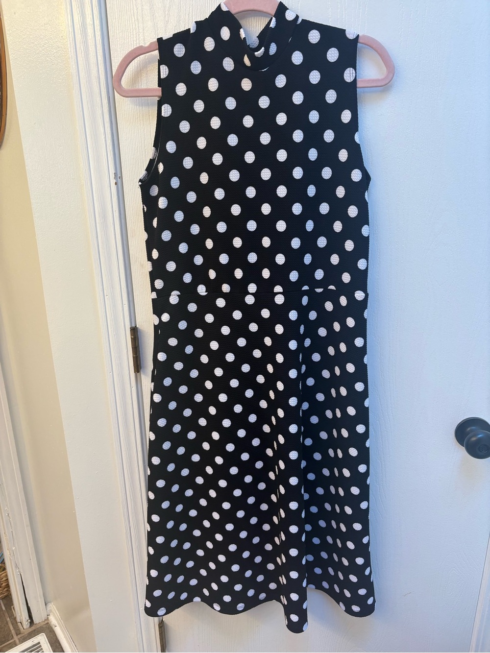 Slinky Brand Black and White Polka Dot Dress